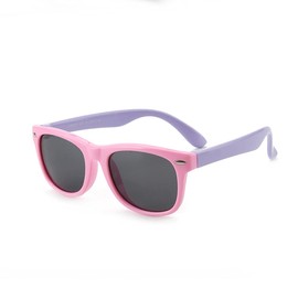 MAXJULI Polarized Kids Sunglasses for Girls and Boys with Fleaxible Frame Ages 3-10 UV400 (Pink/Purple)