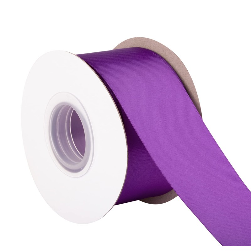Double Faced Satin Ribbon, 50mm X 22M, Solid Polyester Craft