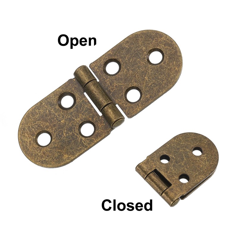 uxcell Folding Table Hinge, 4pcs Iron 270 Degree Round Edge