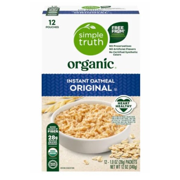 Generic Simple Truth Organic Original Instant Oatmeal 12ct, (Pack of