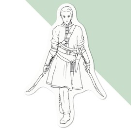 Medium 100mm 'Warrior Woman' Permanent Sticker Decal for Cars/Windows/Bins/Walls etc (DW00117869)