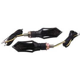 MotorToGo Black Smoke Lens Turn Signals LED Lights Blinkers Indicators Compatible for 2008 Suzuki SV650