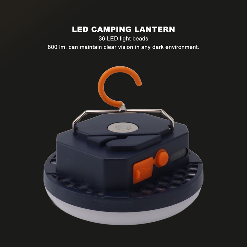 LED Camping Lantern 800lm Rechargeable Portable Emergency Light 4800mah for