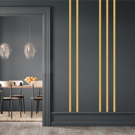 Gold Metal Wall Art Modern Line Art Wall Decor Minimalist Striped Wall Art Decoration Line Metal Wall Hanging for Living Room Rustic Accent Wall Sculptures for Bedroom Office Outdoor Indoor Home Decor