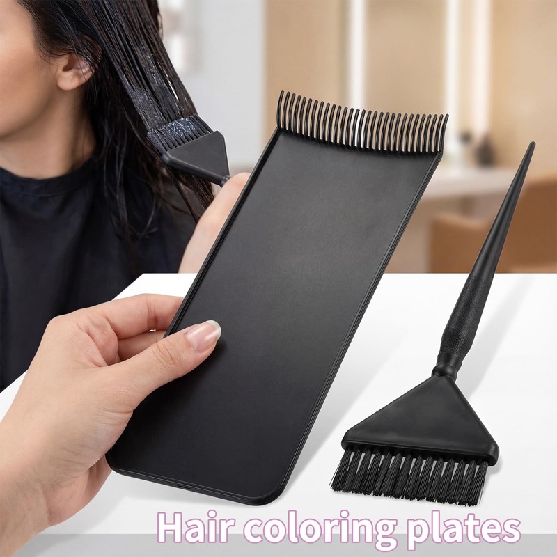 2 PCS Hair Coloring Board Balayage Highlighting Board and Brush