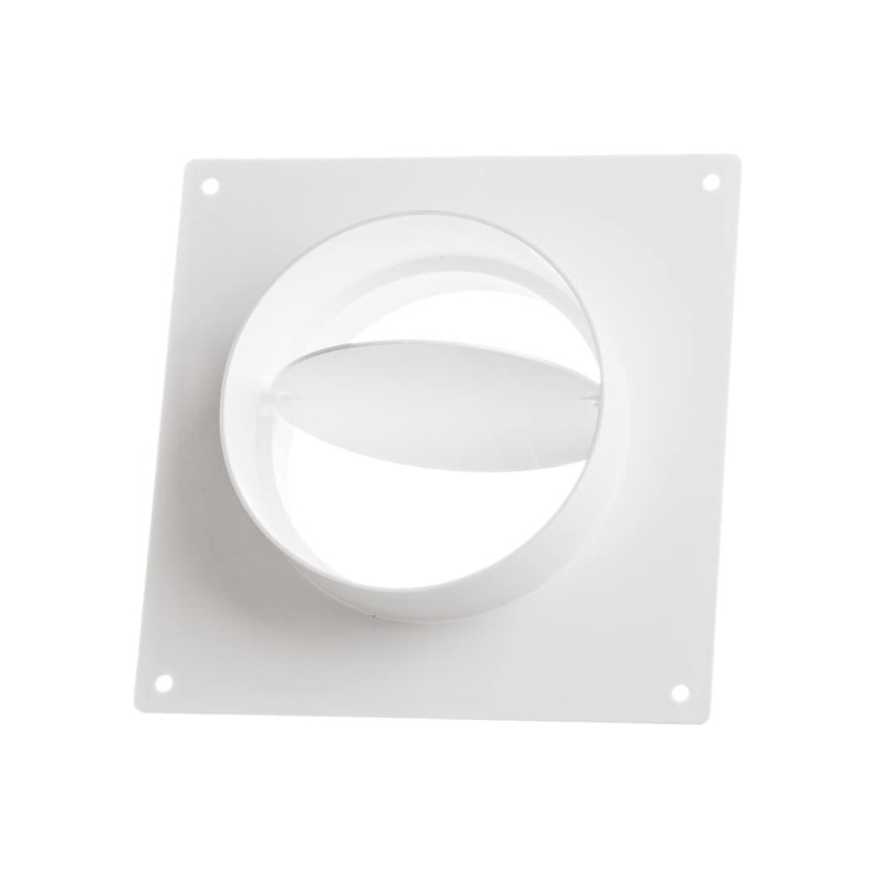 100mm / 4 Inch Duct Connector with Flange and Backdraft
