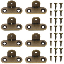 ITROLLE 8PCS 90 Degree Copper Corner Code Metal Corner Brackets Furniture Corner Protector Decorative Right Angle Corner Guards T4909 Corner Code, Bronze