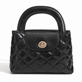 YAMEIZE Small Leathers Top Handbag for Women - Quilted Crossbody Tote Bag Ladies Elegant Evening Handbags