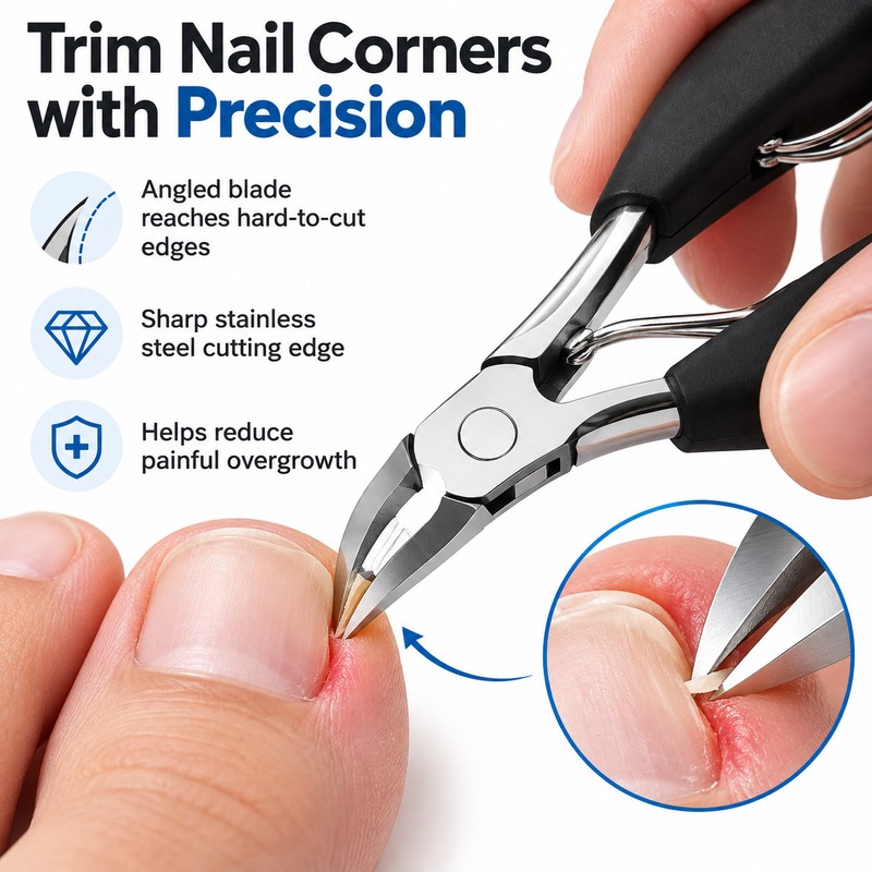 Stainless Steel Nail Clipper for Fingernail & Toenail Care –