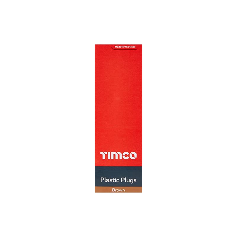 TIMCO Plastic Plug - Brown - Box of 100