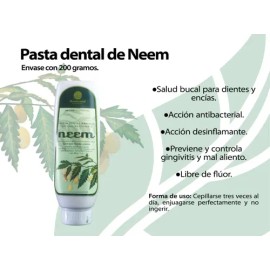 3 Pastas Dentales Neem Sin Flúor 200g C/u Mandumed Natural