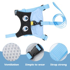 Kisangel Kids Anti Lost Leash Safety Harness Belt Strap Anti Lost Wrist Link Child Leash for Walking Child Leash Backpack for Girls Boys Sky- blue