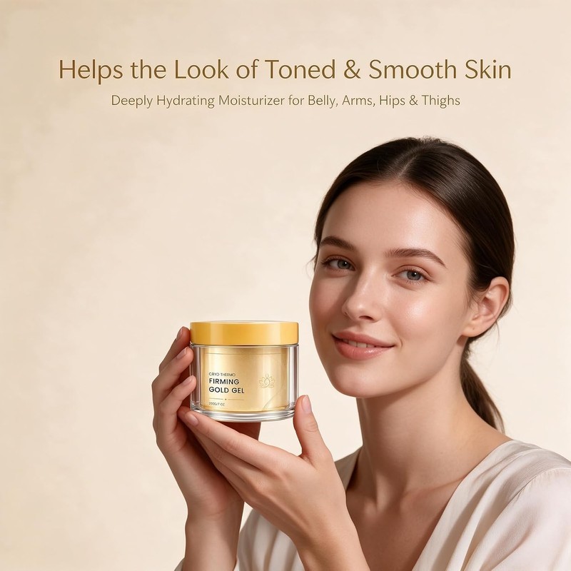 Cryo Thermo Gold Firming Gel, Cooling Warming Body Moisturizer (2pcs)