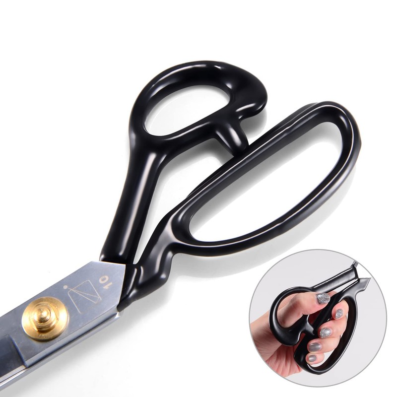 Left-Handed Sewing Fabric Scissors, 10 Inch Dressmaking Taior's Shears-Electroplated Finishing