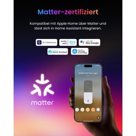 SwitchBot RGBICWW LED Strip 5 m, 72LEDs/m Matte LED Strip Compatible with Apple Home, Alexa, Google Home, 16 Million Colours, Music Sync, Indirect Lighting, LED Strip for Bedroom, TV