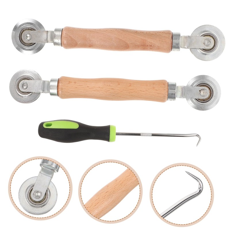 SHINEOFI 1set Window Screen Repair Kit with Ergonomic Tools Includes