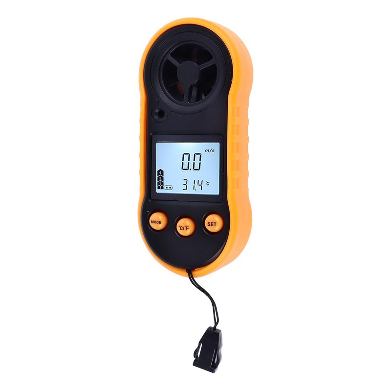 Digital Anemometer LCD Screen Handheld Wind Speed Meter Wind Temperature