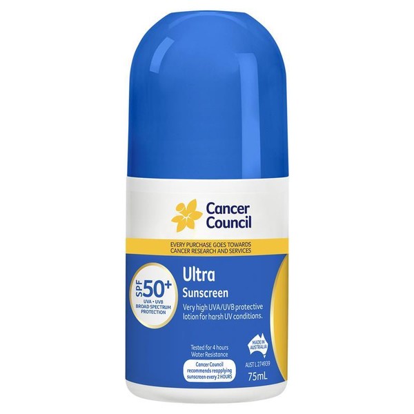 Cancer Council SPF 50+ Ultra 75ml Roll On