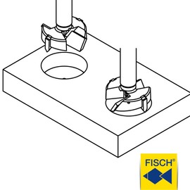 Fisch HW Forstnerbohrer Set 5-tlg. - Profi Ausführung, Ø 15-20-25-30-35 mm