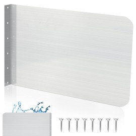 Amylove 26 x 12 Inch Stainless Steel Splash Guard Stainless Steel Wall Mount Guard with Screws Screws for Bathroom Sink Side Sink Splash Prep Sinks Protector for Commercial Kitchen Restaurant