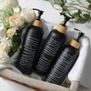Raddile 3 Soap Dispensers, Black, 500 ml Shampoo Bottles for