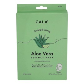 Cala Aloe vera essence facial mask sheets 5 count, 5 Count,Skin Masks