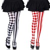 BOFUNX 2 Pairs Women's Tights Striped and Checked Pattern Harlequin
