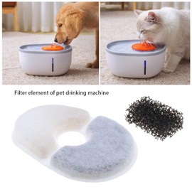 VGOL Pack of 8 Pet Water Fountain Filter Drinking Fountain Replacement Filters Water Dispenser Filters with 8 Filter Sponge, Compatible with Avocado, Cats, Dogs