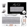 DM17 Eyelash Clusters, DIY Eyelash Extensions Kit with Applicator and