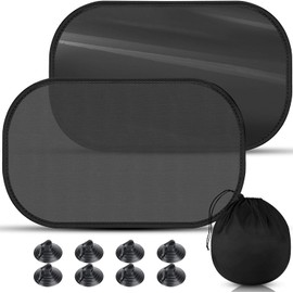 NICKLIN 2 Stück Sonnenschutz Auto Baby mit UV-Schutz, 44 x 36 cm Universeller Sonnenblende Auto Kinder mit 8 Saugnapf, Sonnenschutz Auto Seitenscheibe für Seitenfenster des Autos