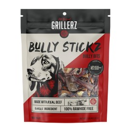 Grillerz Bully Bits, 1 lb Bag, 16 oz, All Natural Dog Treat for All Breeds, Dog Chew for Healthy Teeth