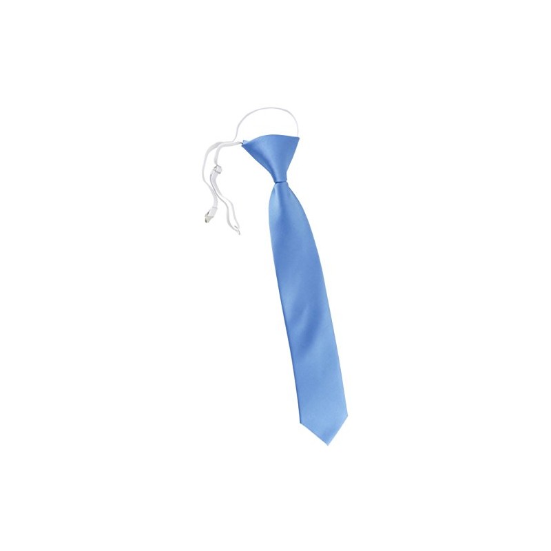 TigerTie Children's Tie in Plain - Tie Pre-Tied with Elastic
