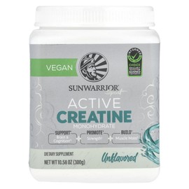 Sunwarrior Sports Creatine Monohydrate Unflavored 300g (10.58oz), 4 packs, 299g / 썬워리어 스포츠 크레아틴 일수화물 무맛 300g(10.58oz), 4개, 299g