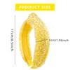 Xepeelo Yellow Glitter Knotted Headband Summer Knot Hair Bands Fashion