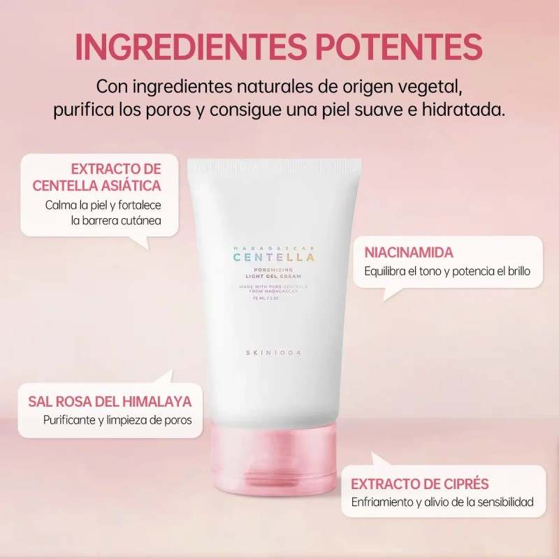 Skin1004 Gel Crema Ligera Poremizing Centella Madagascar