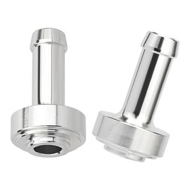 EVIL ENERGY 3/8" Weld On Hose Barb Tail Nipple On Bung Weldable Fitting Adapter Aluminum Pack of 2