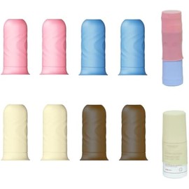 Silicone Travel Bottle Covers,8 Pack Container Sleeves,Stretching Accessories for Shampoo Lotion Conditioner Wash Body Bottles(Blue/Black/White/Pink)