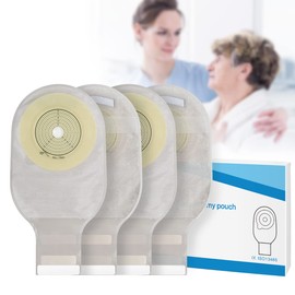 Ephimport Colostomy Bags, 20Pcs Ostomy Supplies for Ileostomy Stoma Care, Ostomy Bag with Clamps, One Piece Drainable Colostomy Supplies Max Cut 70mm