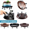 3 Packs 18” Metal Plant Caddy with Wheels Extra-large Rolling
