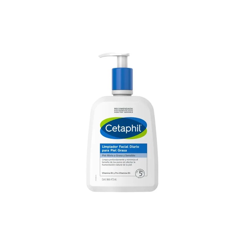 Limpiador Facial Diario Cetaphil Para Piel Grasa 473 Ml