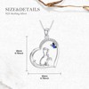 LWXIE Diamond Cat Necklace for Women 925 Sterling Silver Cat