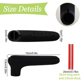 UFURMATE Door Handle Covers, 2Pcs Matte Black Silicone Door Handle Glove Covers Door Knob Covers Anti-Static Safety Door Knob Protector with Clear Anti-Collision Adhesive Strip