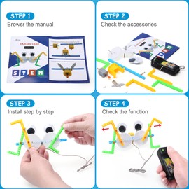 Goorder Science Experiment Kit for Children, 5-in-1 Electronic Building Kit, DIY Engineering Building Kit, Experiment Box, Electric Building Kit, Toy Gifts from 8 9 10 11 12 Years Boys