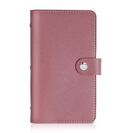 Mtzmy PU Leather Business Card Holder for 96 Cards, Ideal for Office and Practice, Business Card Book, Customer Cards, Credit Cards, 1-red