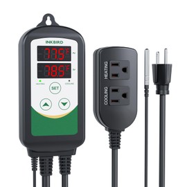 Inkbird driver de temperatura, termostato para reptiles ITC-308 driver de temperatura de calefacción y refrigeración digital para ventilador de ático, carburante, congelador, tienda de campaña