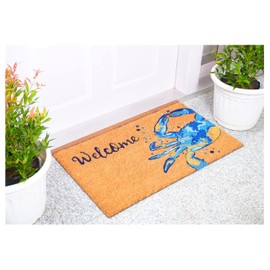 Calloway Mills 107491729 Blue Crab Welcome Doormat 17" x 29"