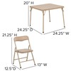 Flash Furniture Mindy Kids Tan 3 Piece Folding Table and