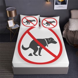 Prank Poop Prints Fitted Sheet Set Humorous Novelty Laughing Poop Bedding Set | with Fitted Sheet and 2 Pillowshams(3pcs) or Comforter(4pcs) (A,Queen-3PCS)