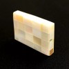 River Clam Blocking Rectangle Bead 26mm x 18mm White Pearl