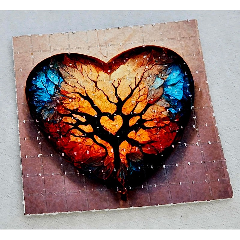 Natures Heart Blotter Art Psychedelic Art Gift Acid Art 100